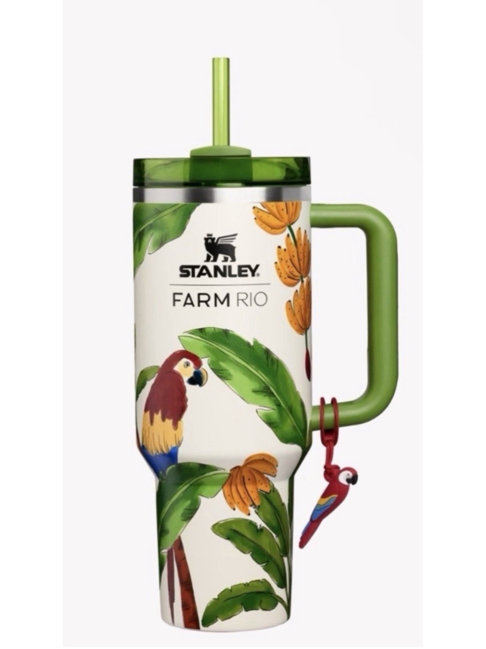 Stanley Farm Rio Parrot-Print Tumbler - Green & White
